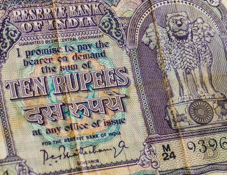 ten rupees note from india
