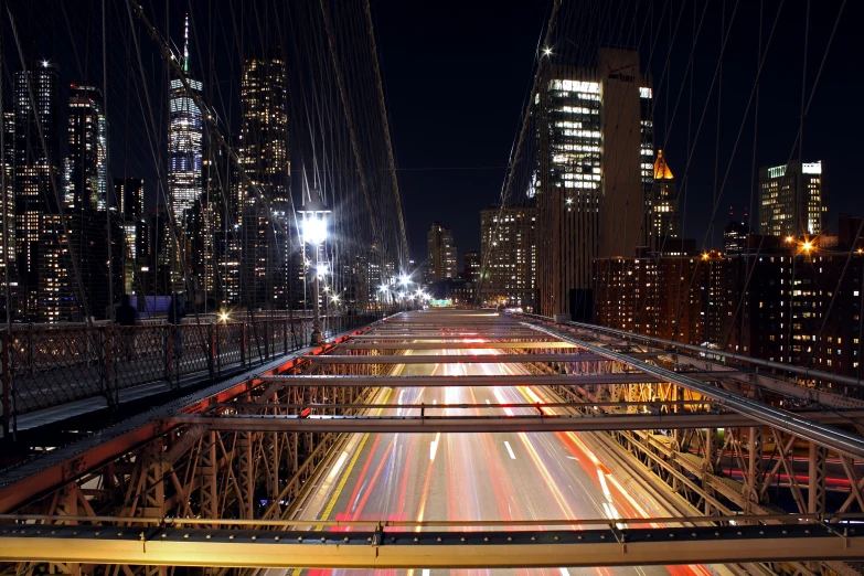 an overpass is filled with lots of street lights