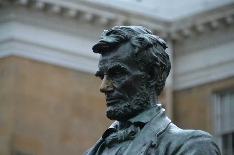 an image of a statue in front of a building