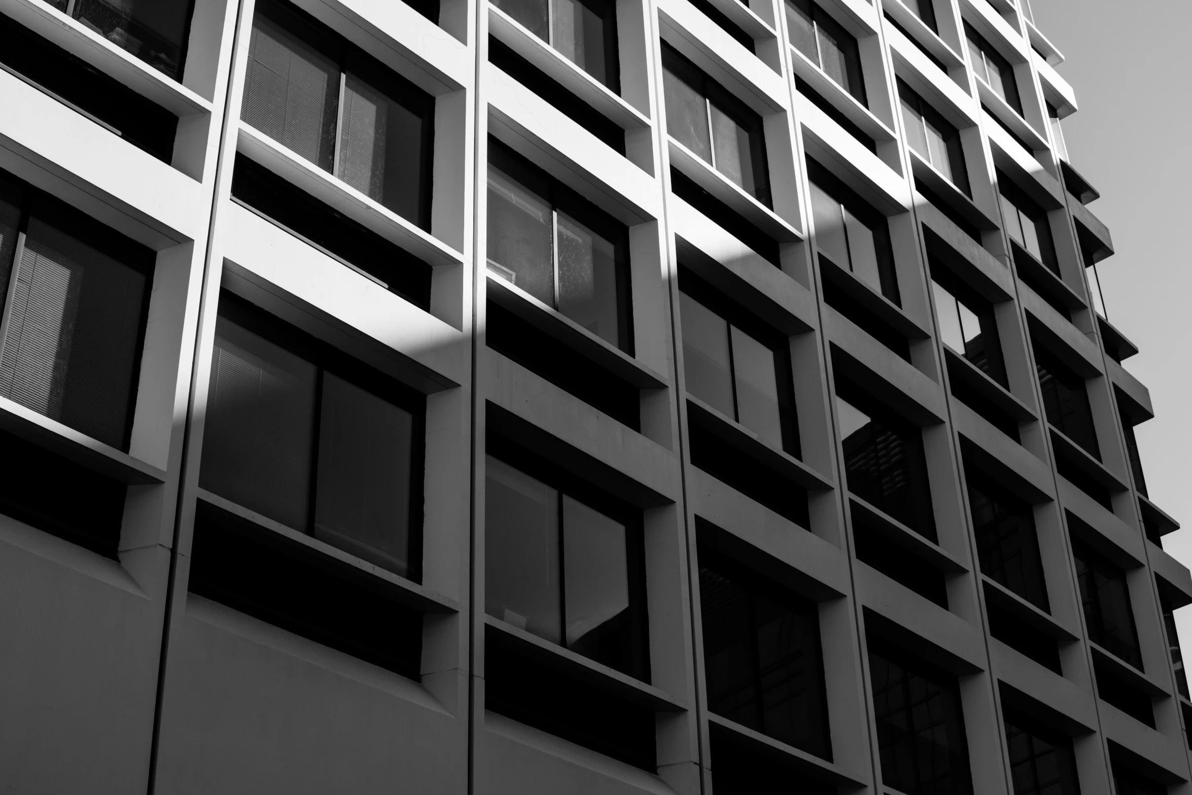 black and white pograph of a tall building