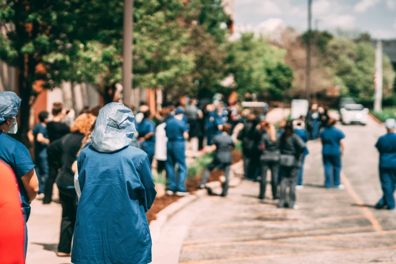 this is a view of people walking down the street