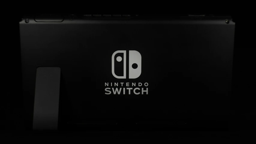 the nintendo switch logo is black and white