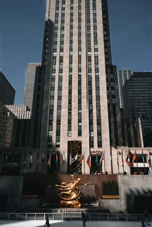 a man is skating past an ornate building