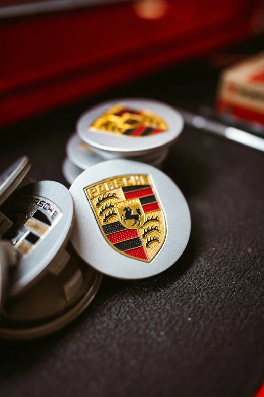 some badges that look like a car