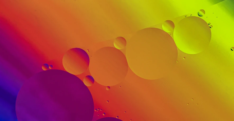abstract, multi - colored background image with bubbles in bright colors