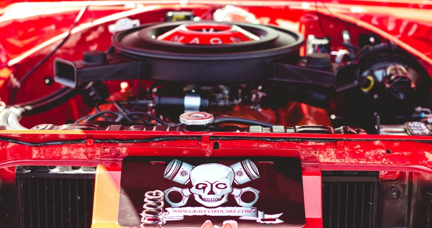 close up of the front end of a sports car