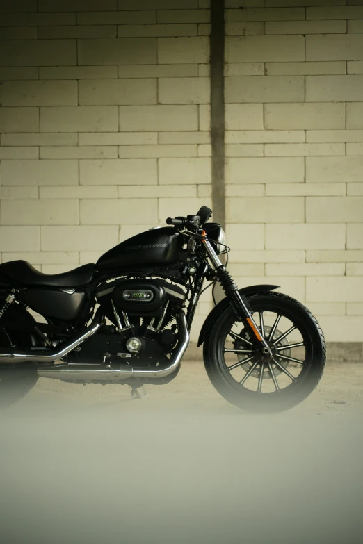 a motorcycle sitting in front of a building