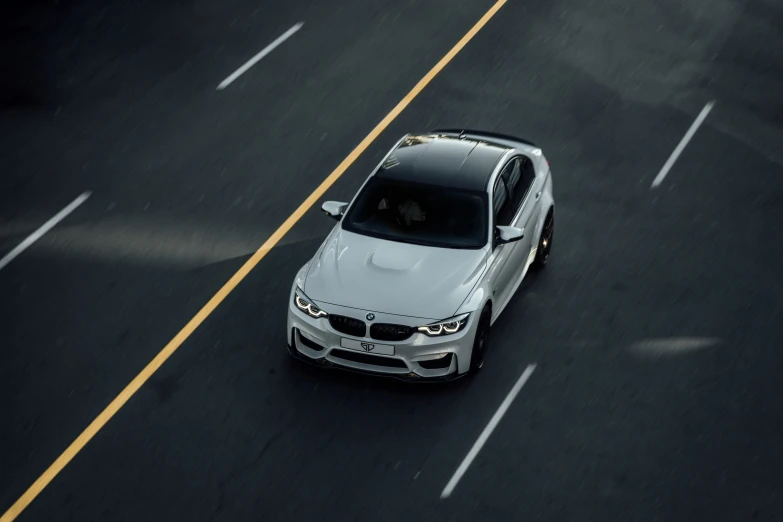 the view from above of the bmw f9 sedan