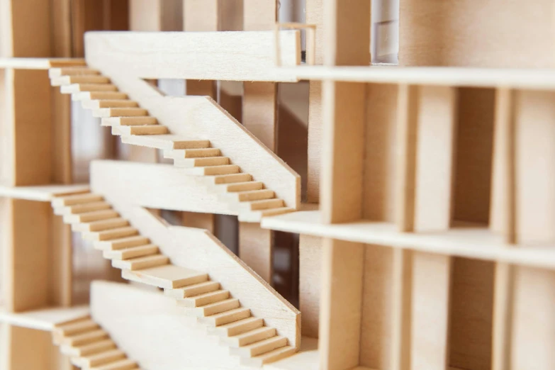 wooden stairs, designed to look like staircases