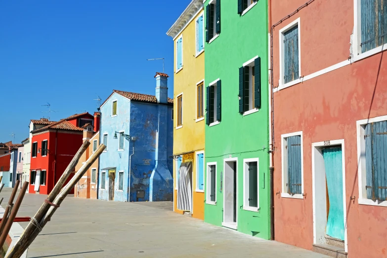 colorful building that are next to each other