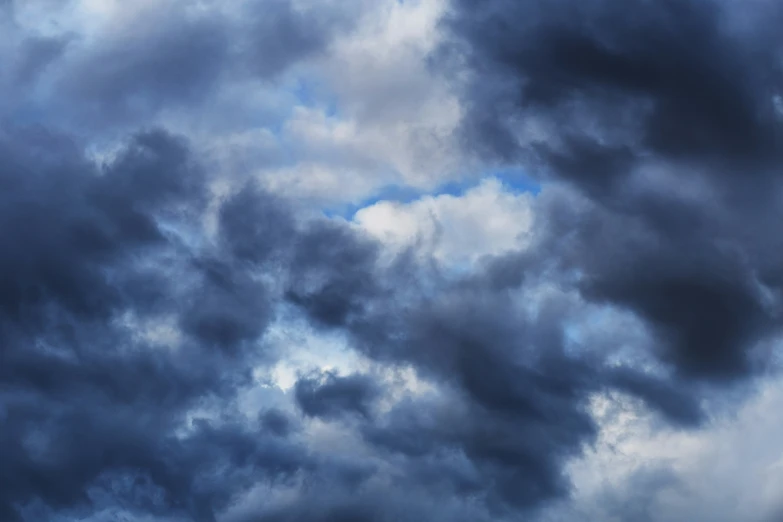 the cloudy sky is full of storm clouds