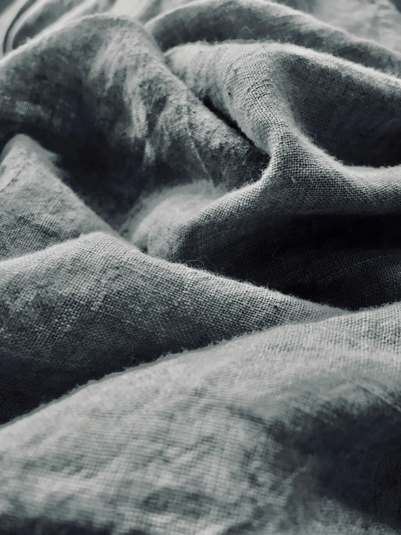 a black and white po of a blanket