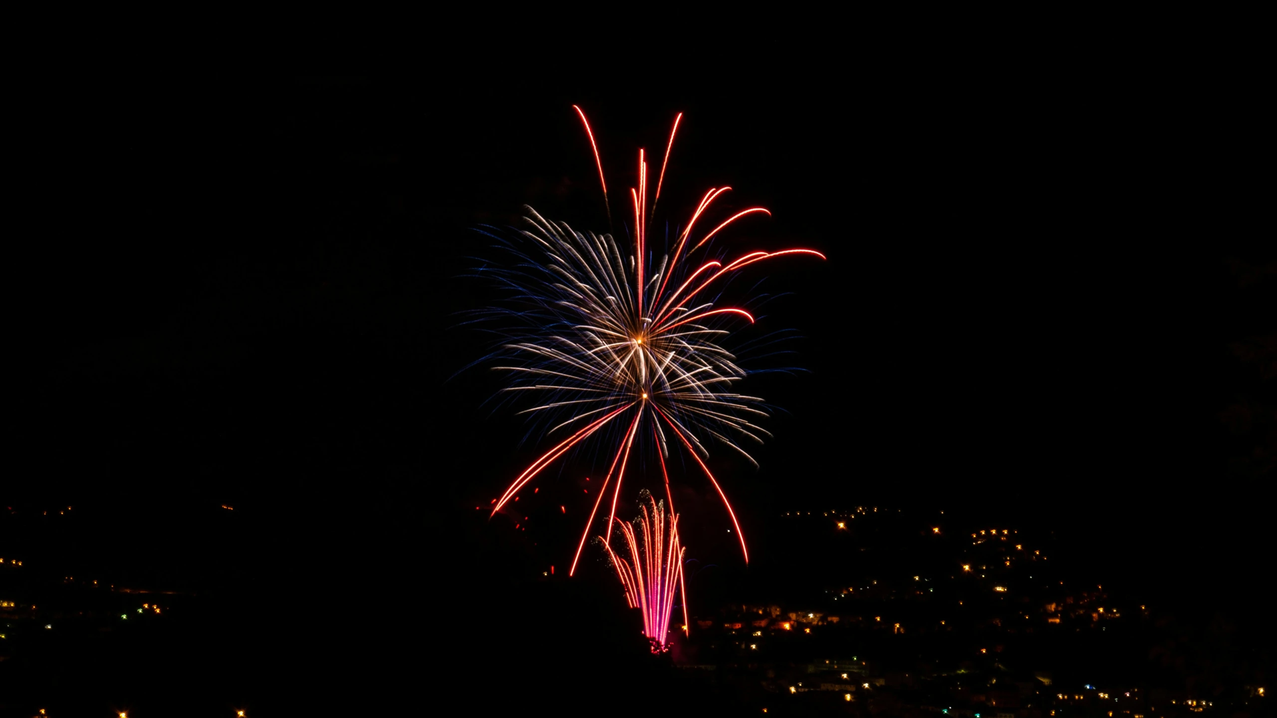 there is an fireworks that appears to be in the sky