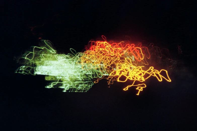 an abstract pograph of blurry lights and lights on the ground