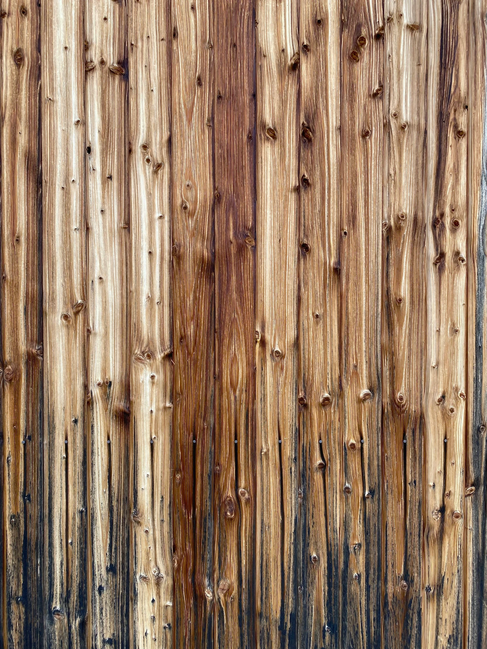 a wall with many logs attached to it