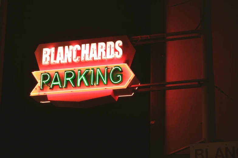 a sign that says, bland's parking