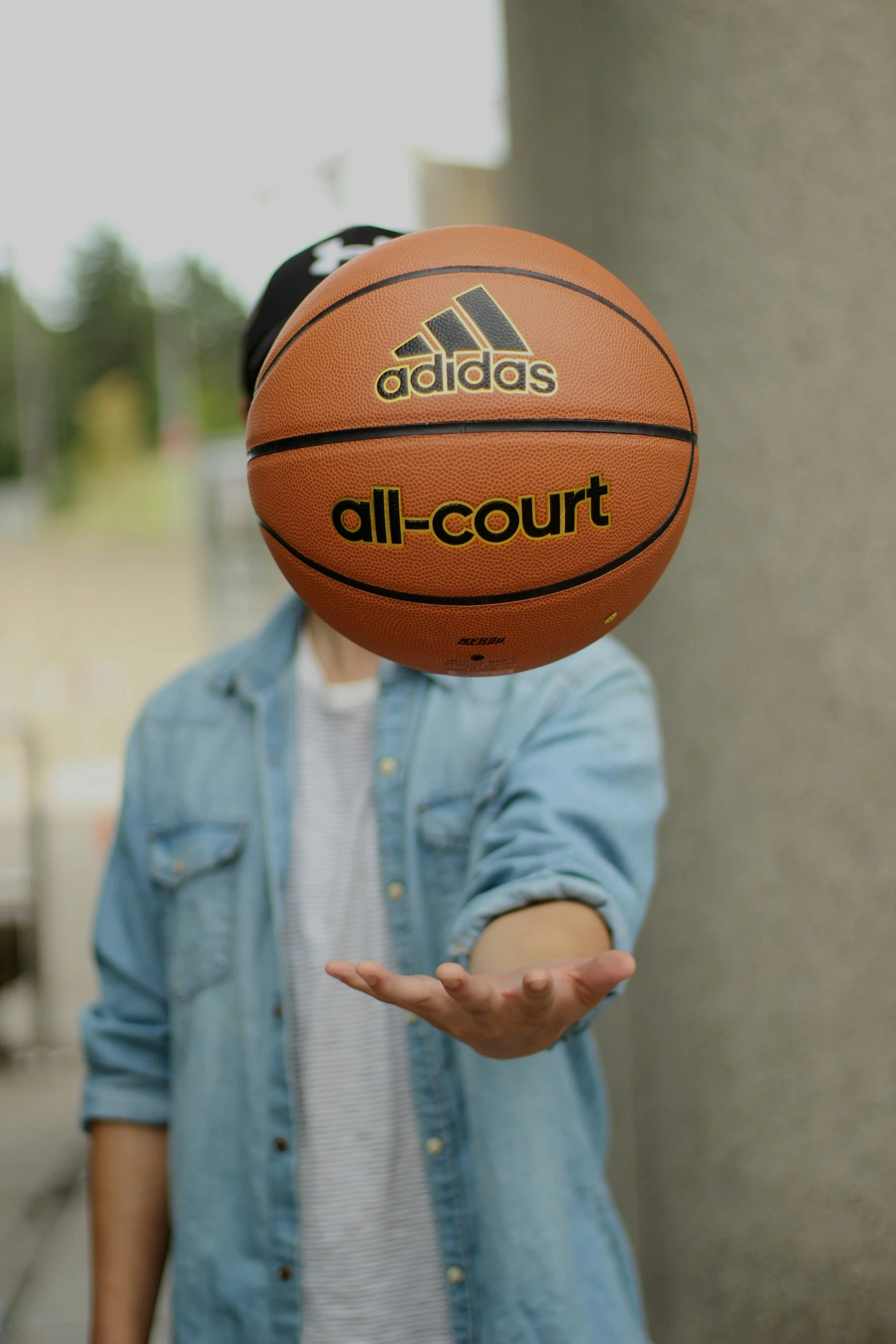 a person that has a basketball in his hand