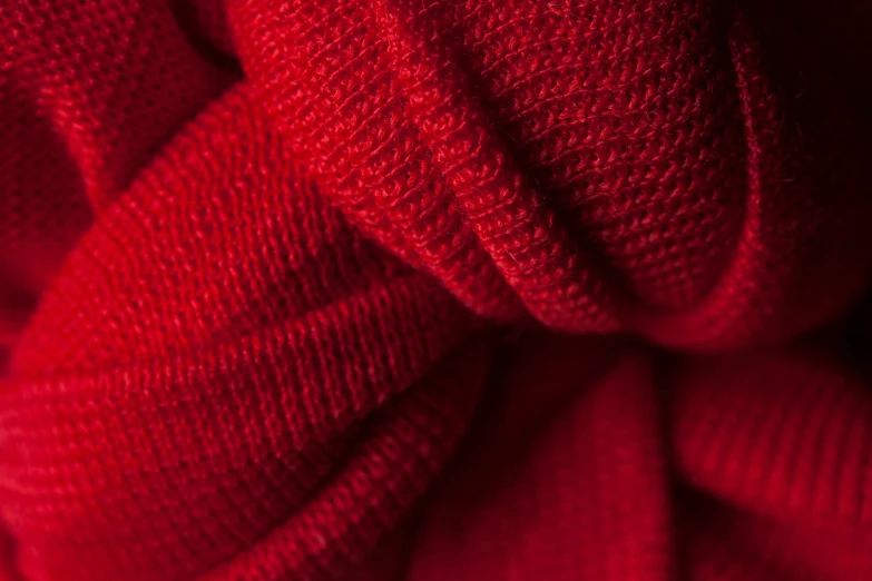 closeup of red fabric material