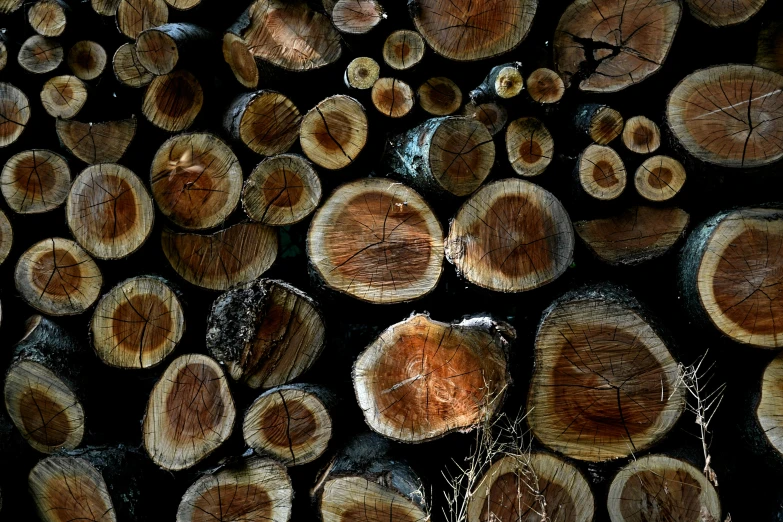 many wood planks sitting on top of each other