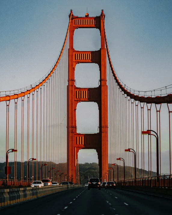 the golden gate bridge has a sky line