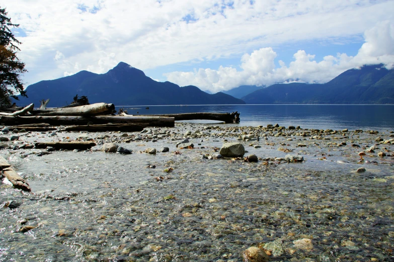 a beach that is covered with rocks and pebbles