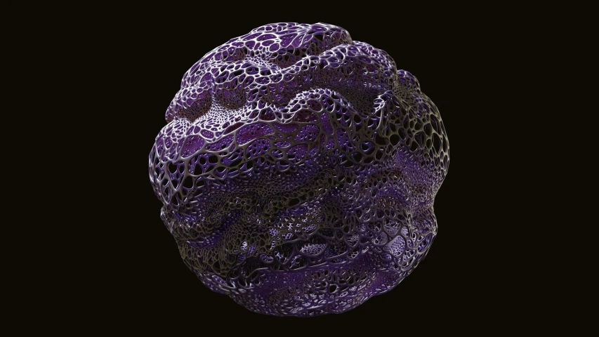 a close - up of an intricate purple rock or sphere