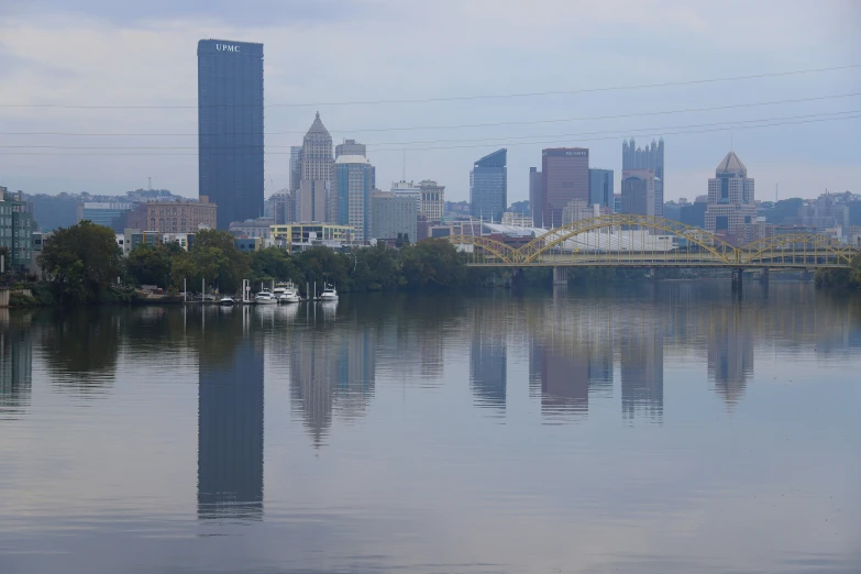 the view of a city is from across a body of water