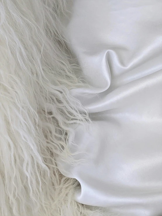 an image of white fur with very soft material