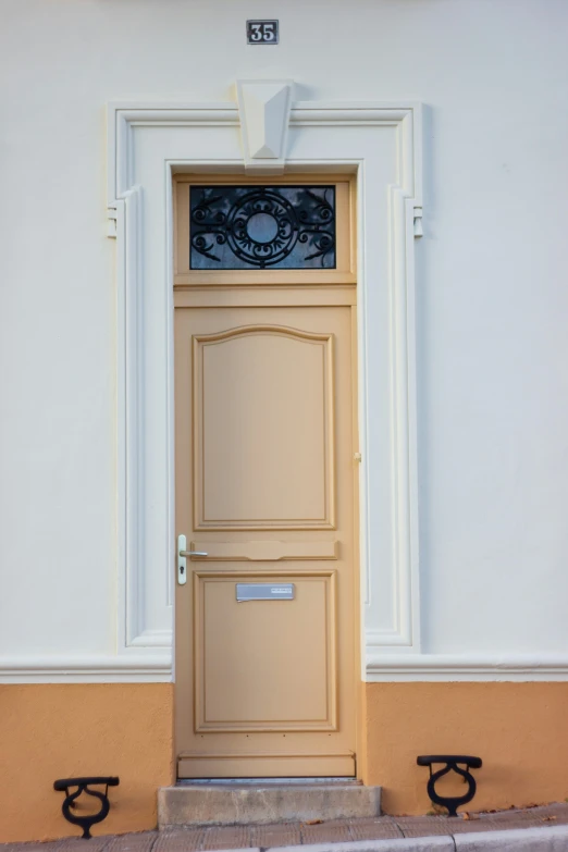 a door that is sitting inside of a building