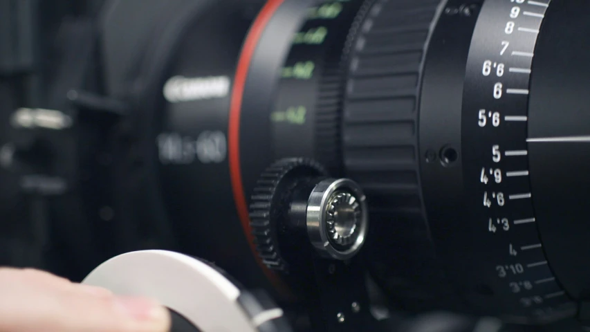 a close up of the lens and grip on an camera