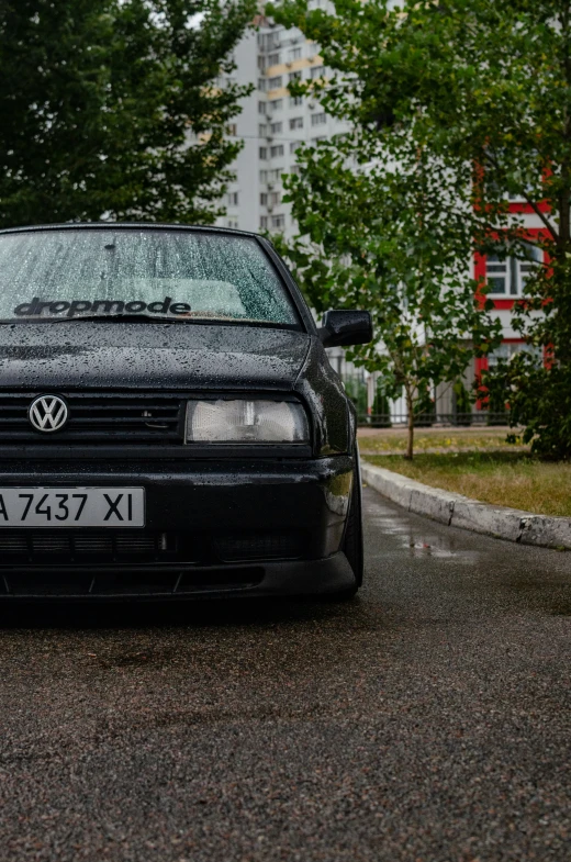 a volkswagen jett is shown parked in a parking lot