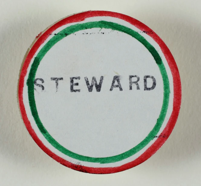 a white and red circle with the words st edward