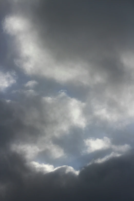 a bird is flying high through the cloudy sky