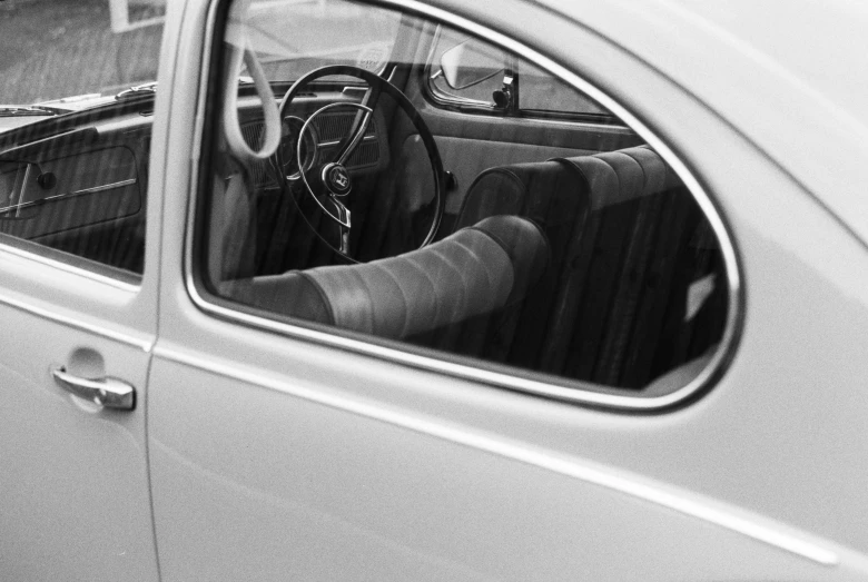 a car window with the view out and into it's interior