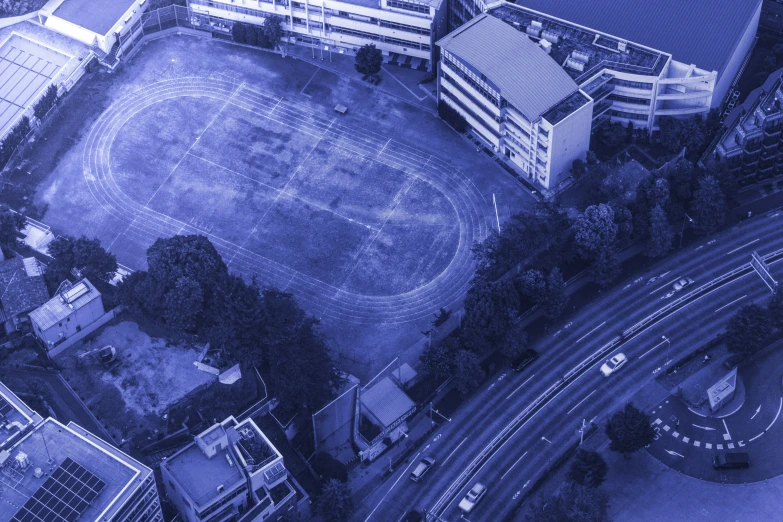 an aerial view of the cam grounds