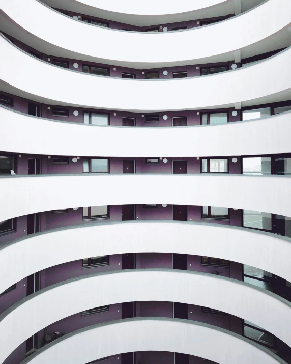 a po looking down into an office building atrium