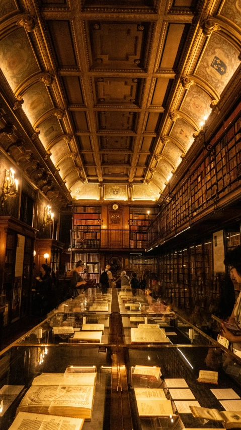 a liry filled with lots of books in a building