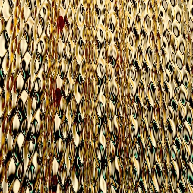 an image of many different beads and chains on a wall