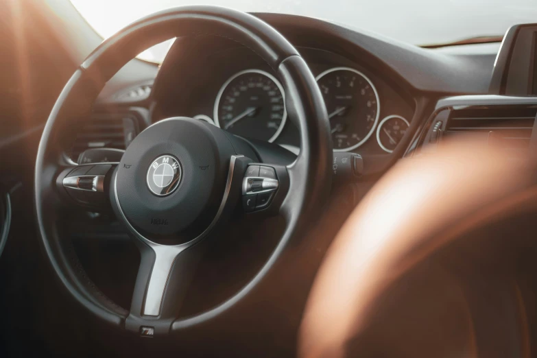 the dashboard and controls on the vehicle's dashboard