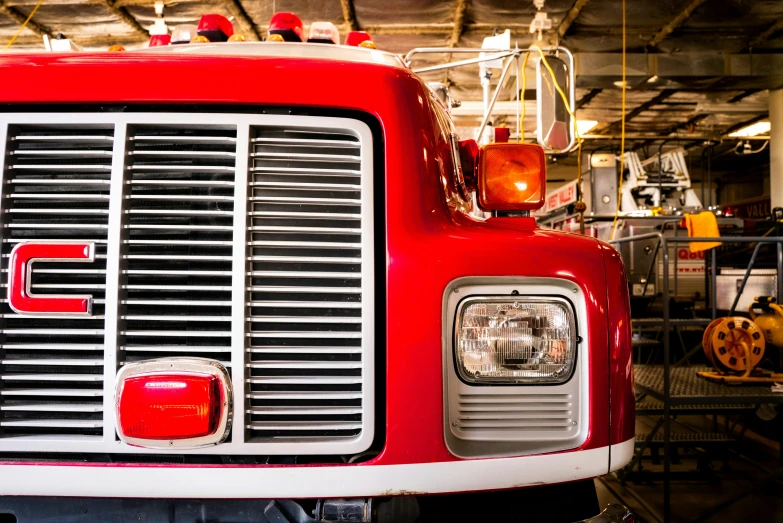 a close up of the grills on a truck