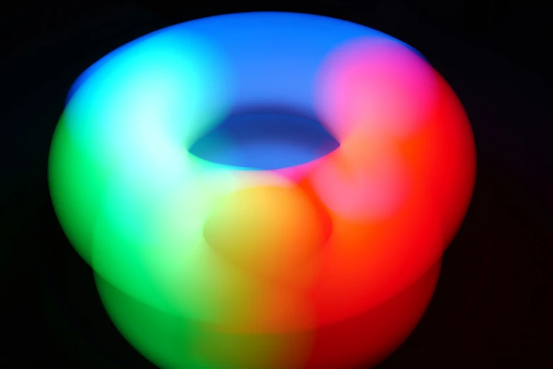 an image of colored object with black background