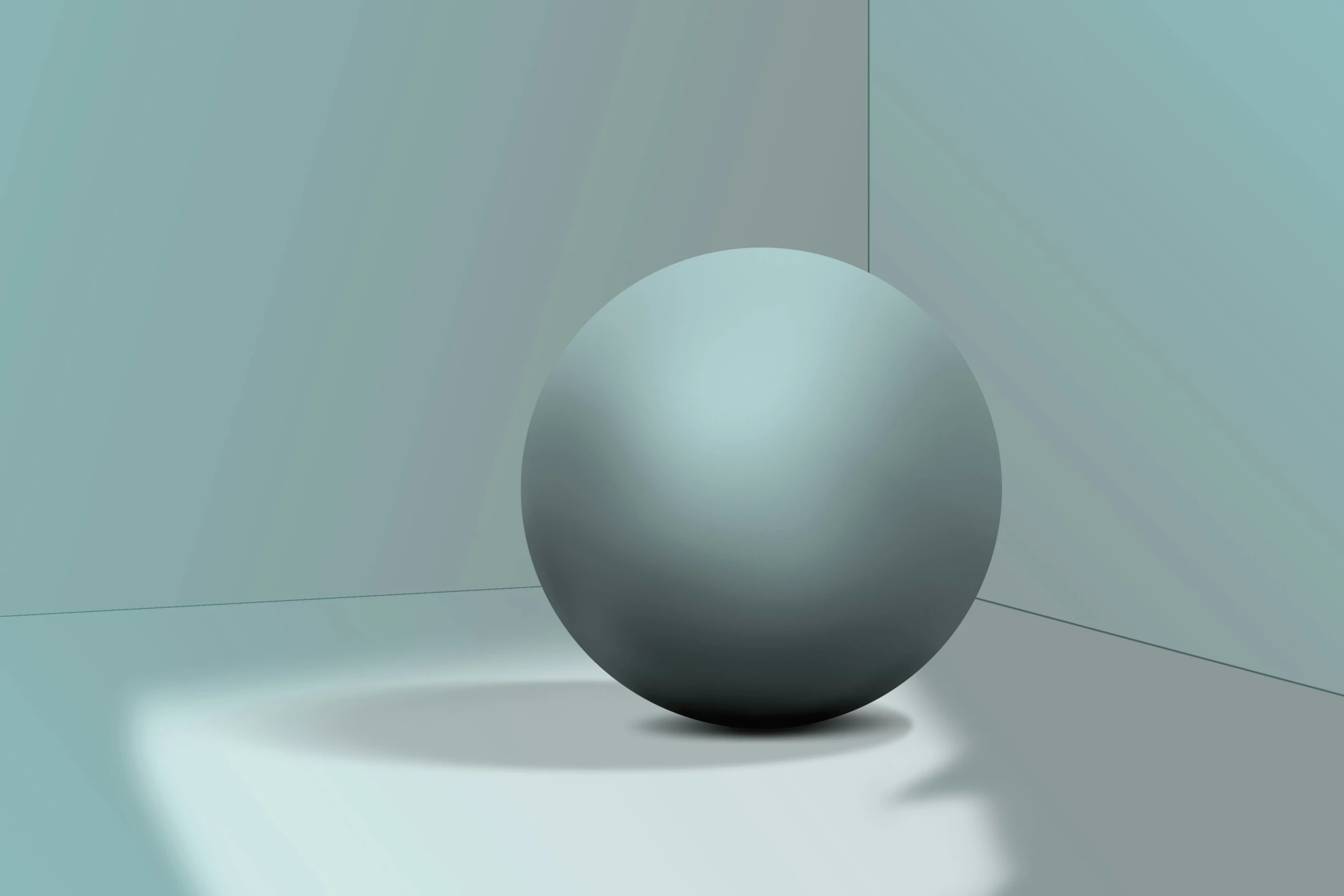 an image of a white ball in a room