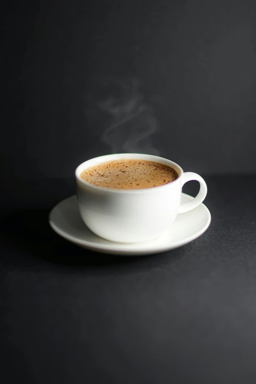 a cup of coffee on a saucer