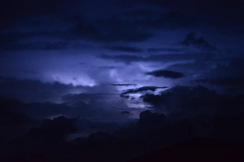 a dark sky filled with lots of clouds and lightning