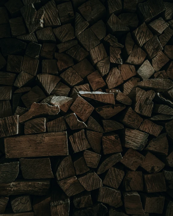 close up of wood chips in dark tone