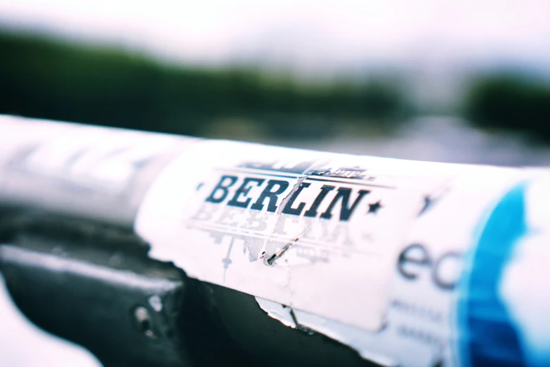 a close up s of the berlin label on a tube