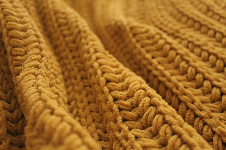 a close up of a blanket made of knits