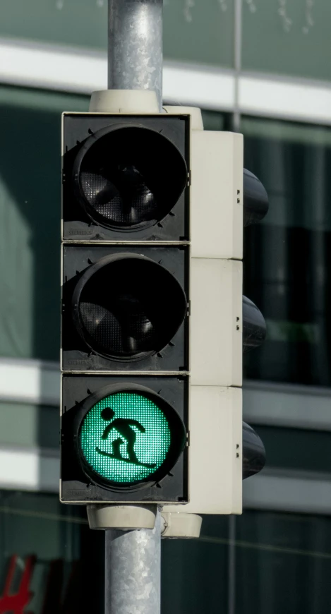 green traffic light showing you don't cross the street