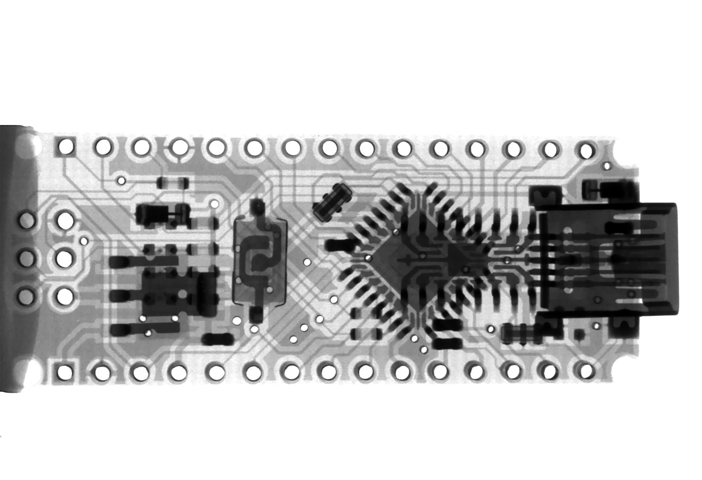 an assembled piece of circuit on a white background