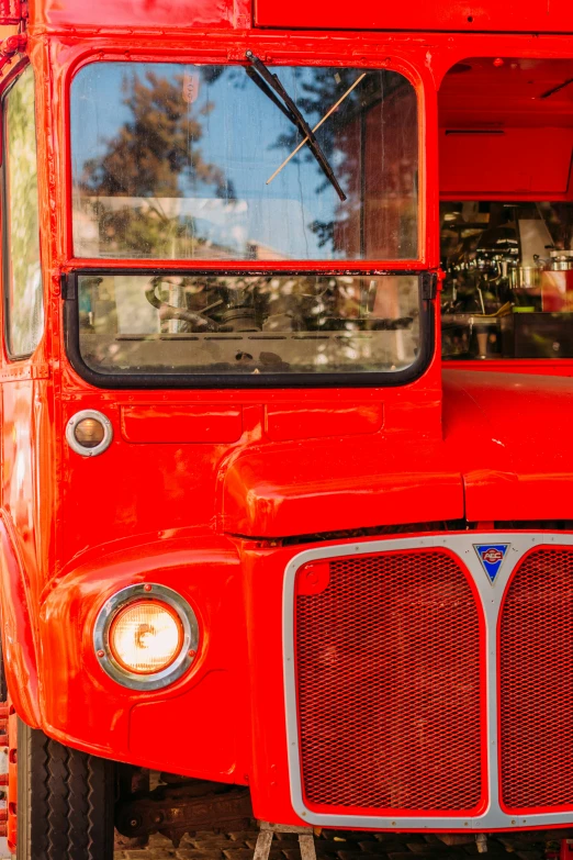 an old orange truck is shown in this po